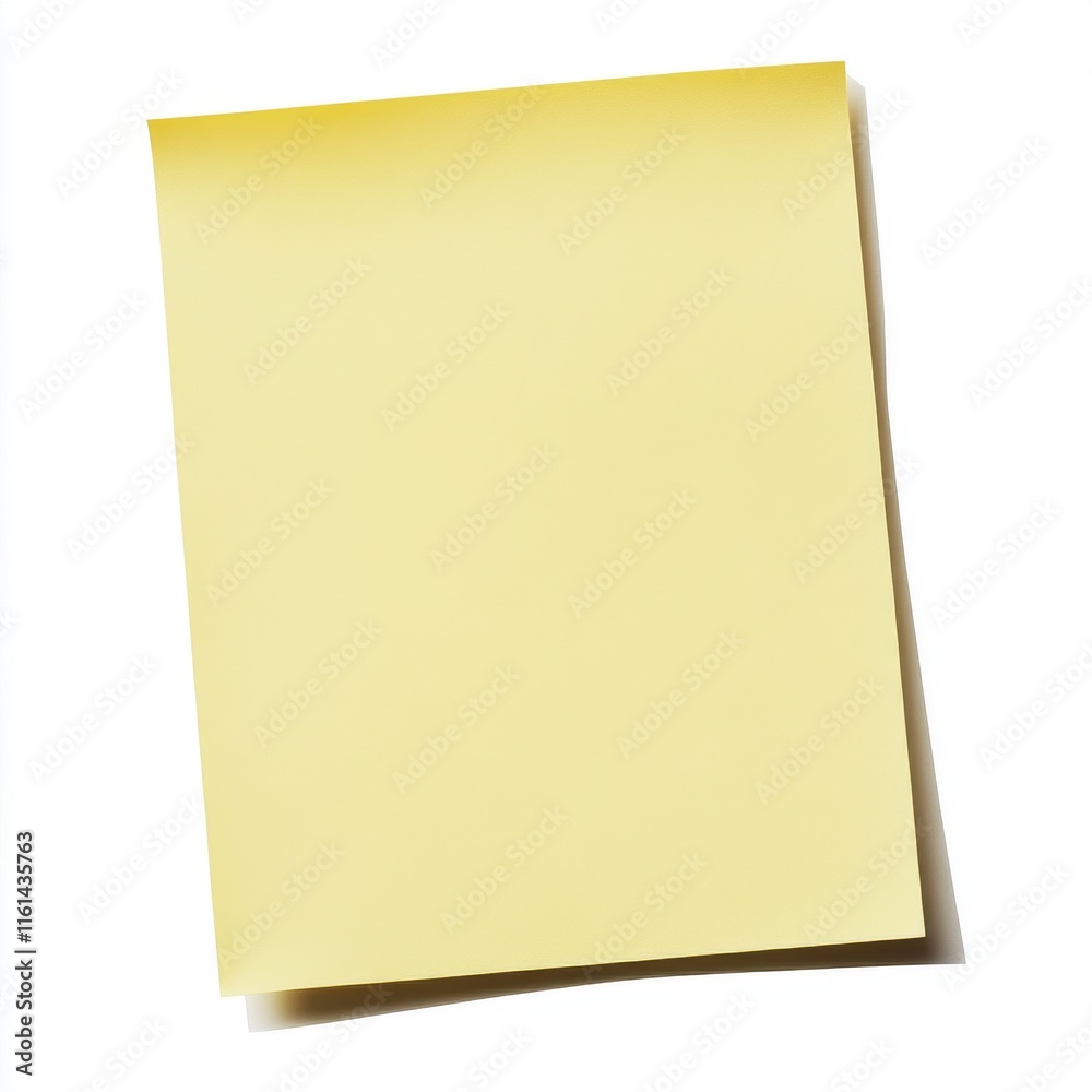 Fototapeta premium A blank yellow sticky note ready for thoughts and reminders.
