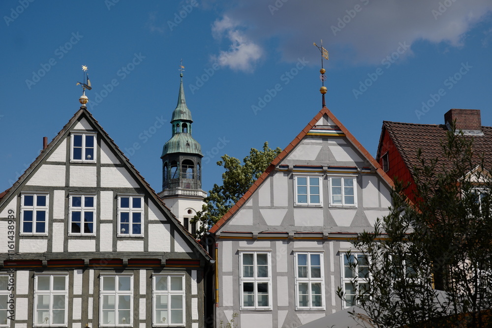 Fototapeta premium Celle Fachwerkhäuser Großer Plan 