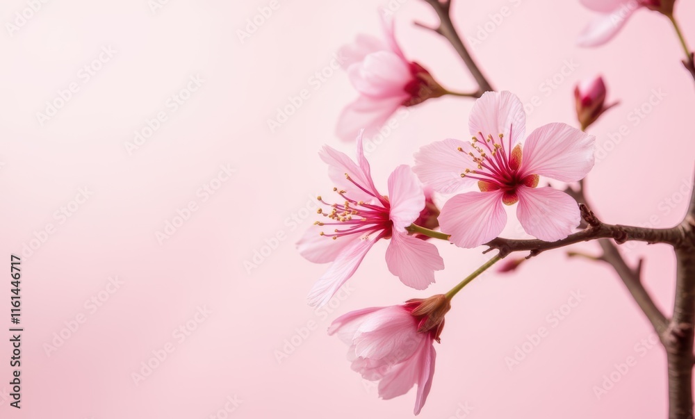 Delicate pink cherry blossom flowers Delicate pink cherry blossom flowers
