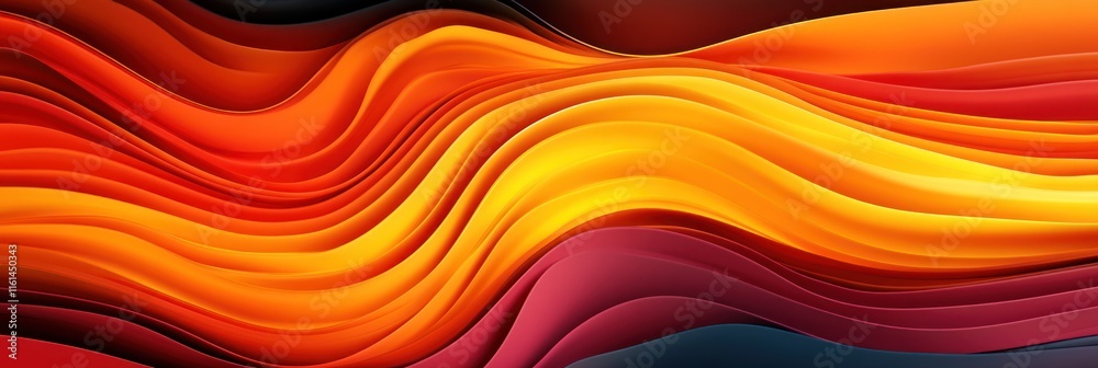 Abstract swirling vibrant orange, red, and yellow waves. Abstract swirling vibrant orange, red, and yellow waves.