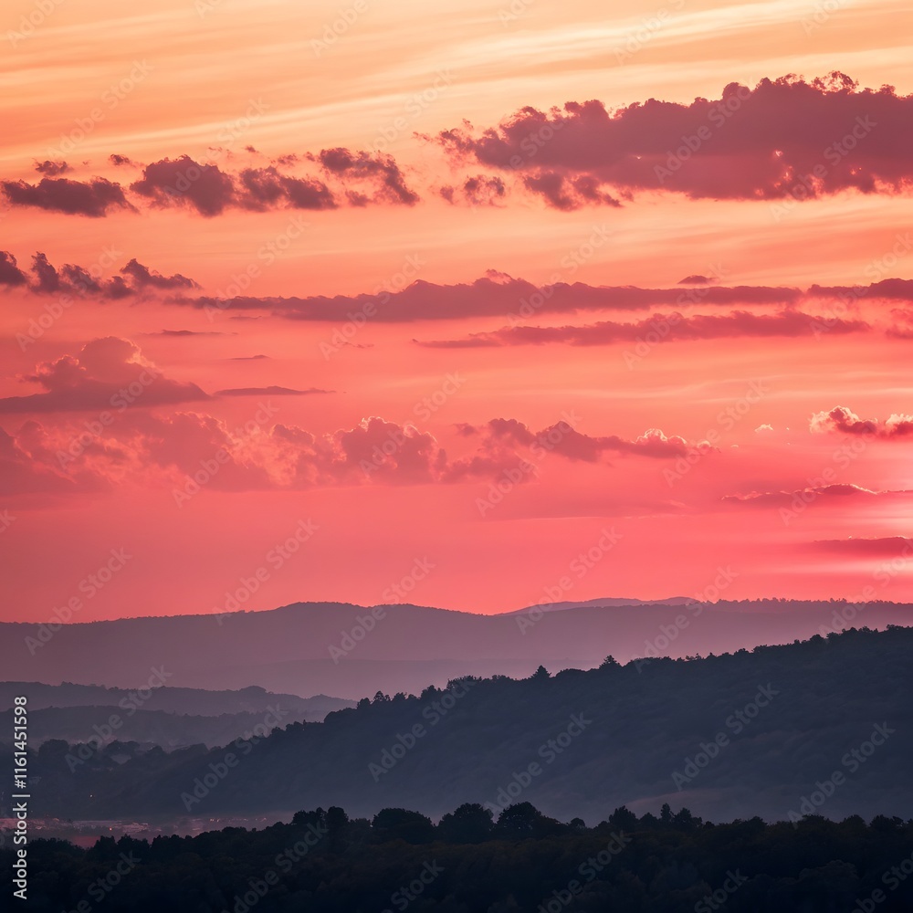 Obraz premium sunset in the mountains