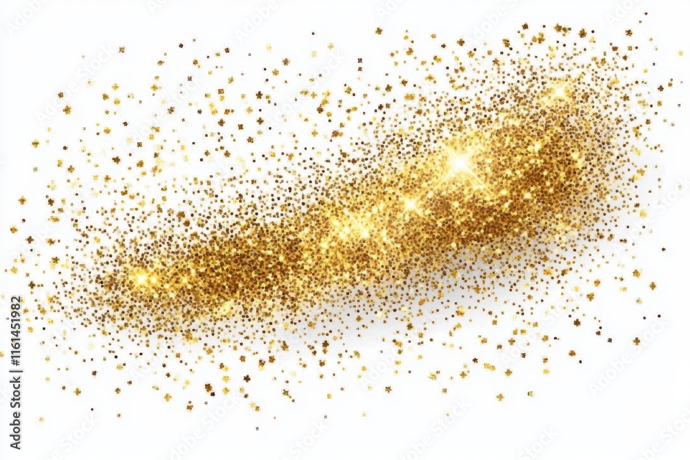 Gold glitter with golden sparkle confetti, creating a shiny and glittering festive effect. Gold glitter with golden sparkle confetti, creating a shiny and glittering festive effect.