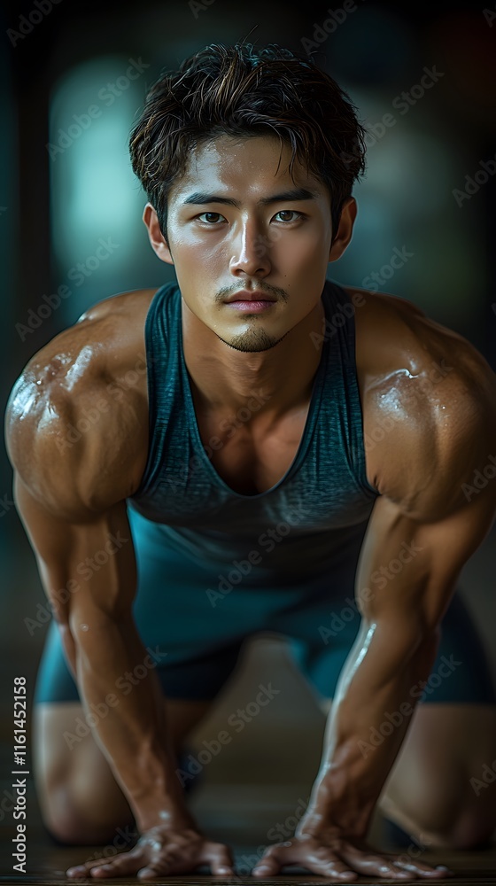 Fototapeta premium Muscular Fitness, Intense Workout