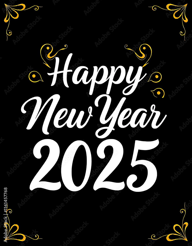 Fototapeta premium Happy new year 2025