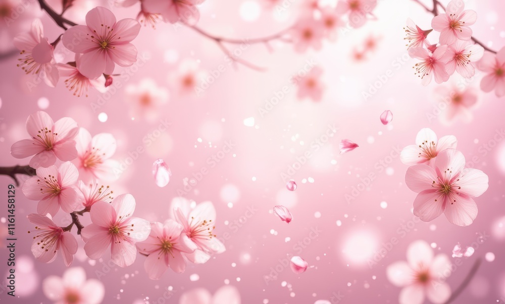 Blossoming cherry blossoms in soft pink hues. Blossoming cherry blossoms in soft pink hues.