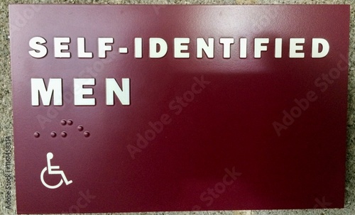 self identified men sign, handicapped