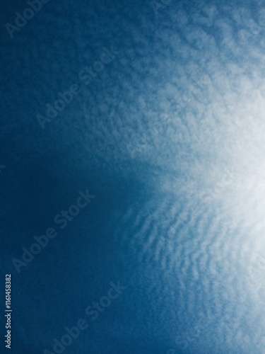 blues sky with rippled clouds