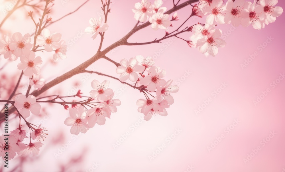 Delicate cherry blossoms in soft pink tones Delicate cherry blossoms in soft pink tones