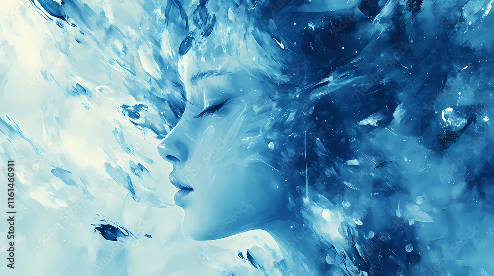 Fototapeta premium Abstract color background. business graphics. soft colored background. flow of blue organic feel, artistic background, wallpaper. Reverberate. Illustration