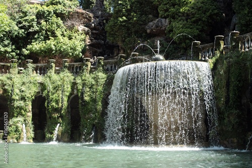 Fountain in the park of Villa d'Este, Tivoli