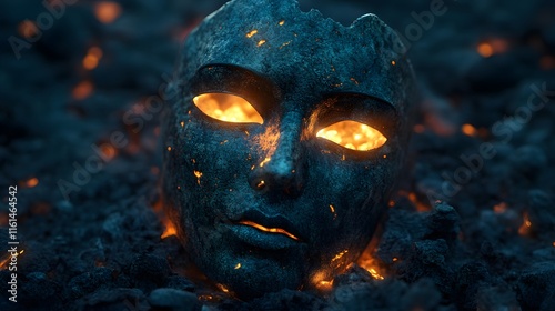 Illuminated Emotions Behind a Mask
