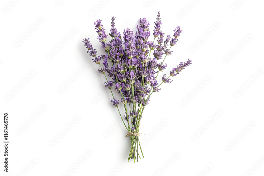 Fototapeta premium Bunch of lavender flowers are tied together with a string