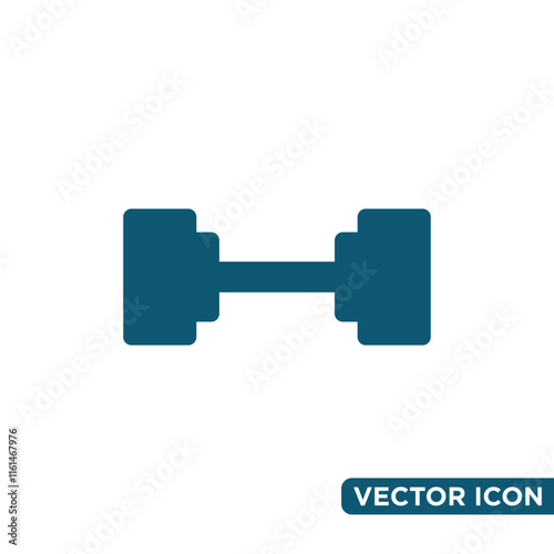 Simple Dumbbell Icon Design Template 
