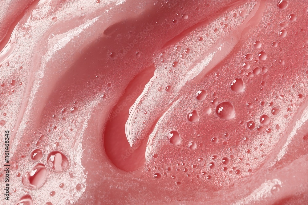 Fototapeta premium Smooth, glossy texture with droplets creates vibrant, soft appea
