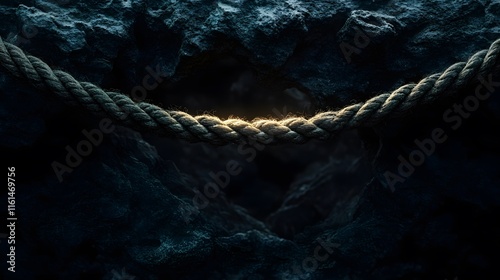 The Weight of Anxiety: A Glowing Rope over Darkness