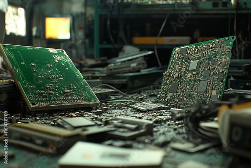 Close-up Photo of Computer Parts and Circuit Boards

 photo