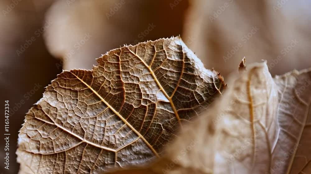 Captivating Details of Dried Leaves in Soft Lighting Creating a Harmonious Natural Display Captivating Details of Dried Leaves in Soft Lighting Creating a Harmonious Natural Display