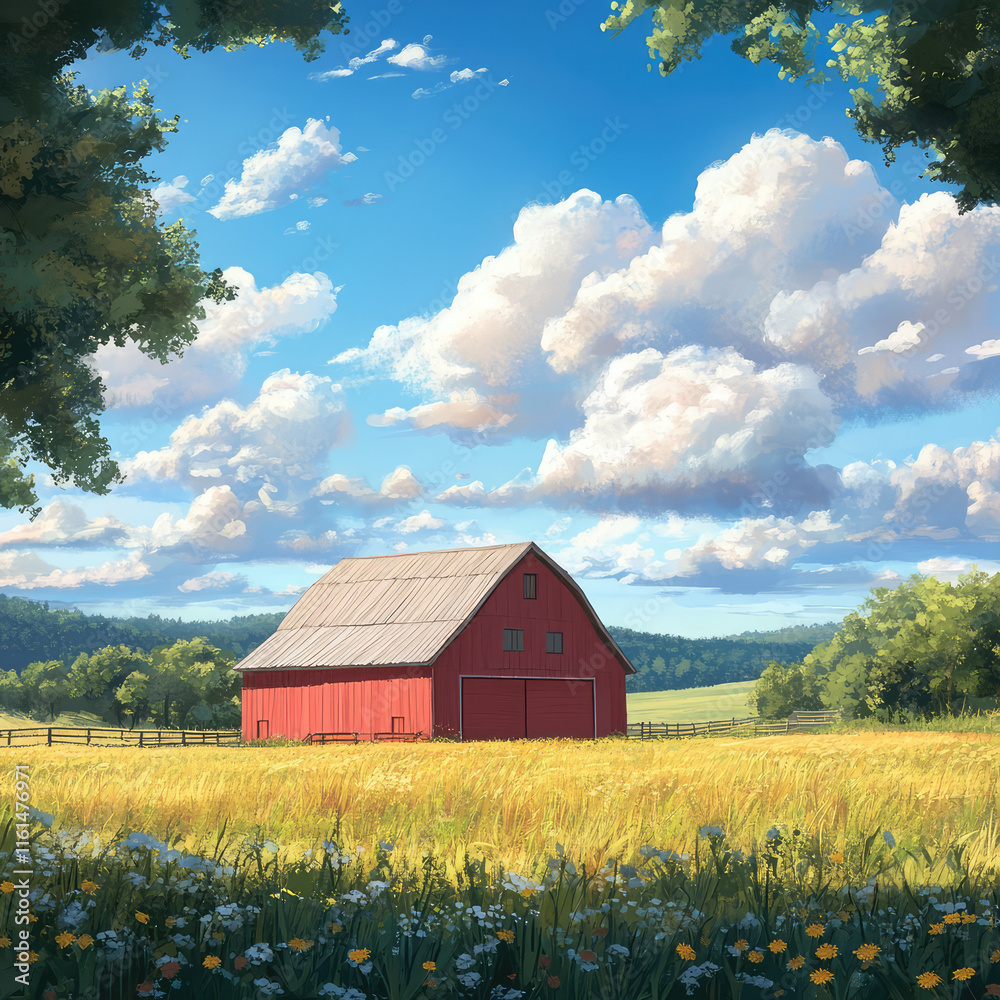 Obraz premium 3D Rustic Barn