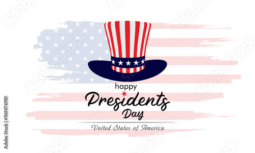 Presidents Day Background Design. Banner, Poster, Greeting Card. Vector Illustration.