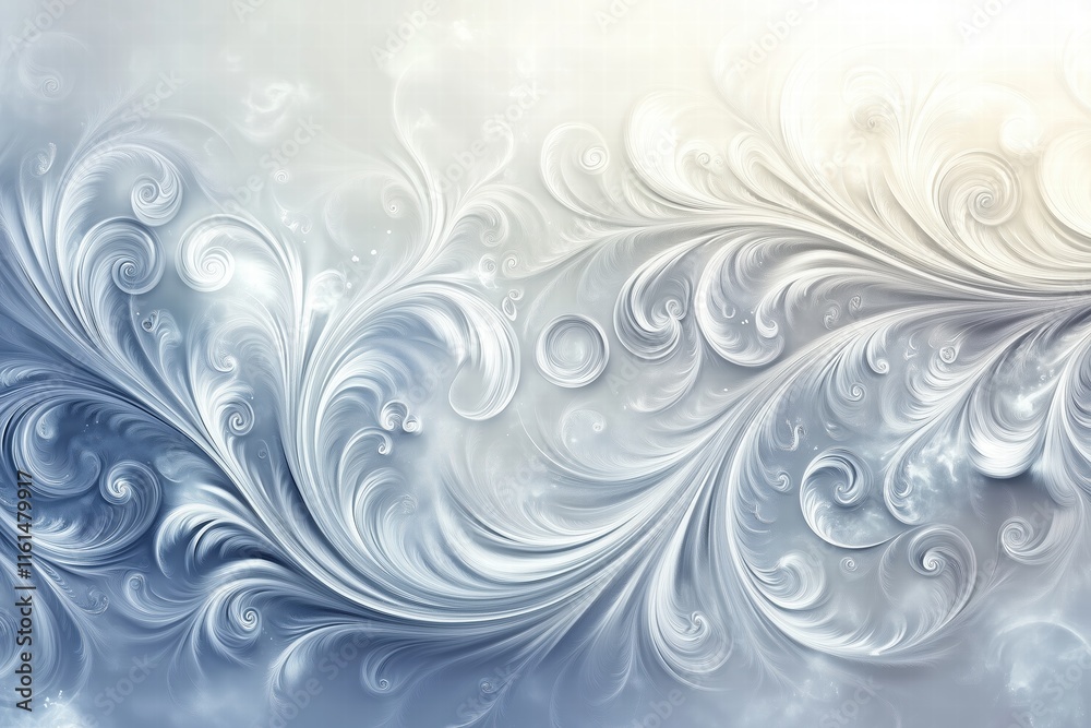 Abstract swirls in soft blue and white tones. decorative background design Abstract swirls in soft blue and white tones. decorative background design