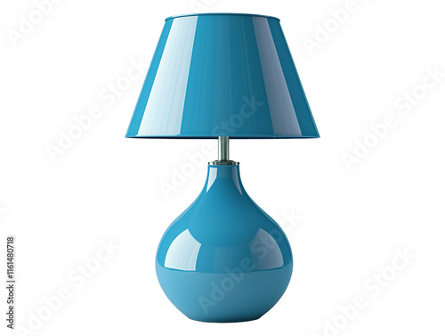 Blue lamp with a sleek design suitable for modern interiors and home decor