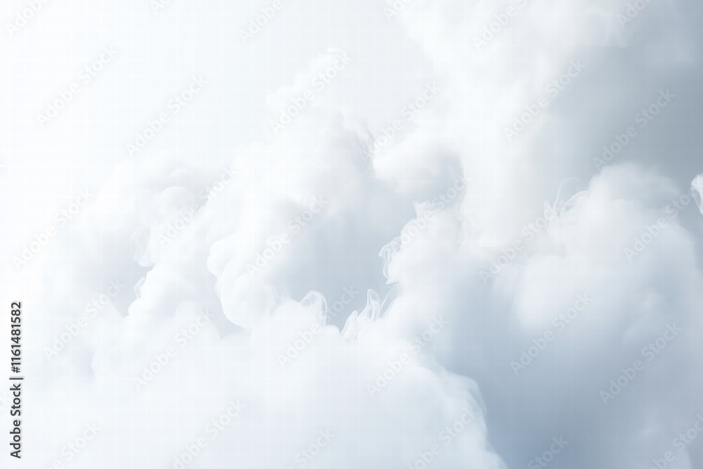 Soft white fluffy clouds forming a serene abstract sky. peaceful and tranquil atmosphere Soft white fluffy clouds forming a serene abstract sky. peaceful and tranquil atmosphere