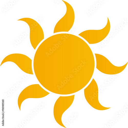 A bright yellow sun with it...