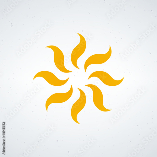 A bright yellow sun radiati...