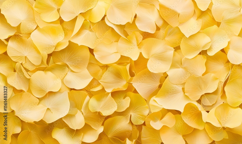 Close-up of many pale yellow petals. Close-up of many pale yellow petals.