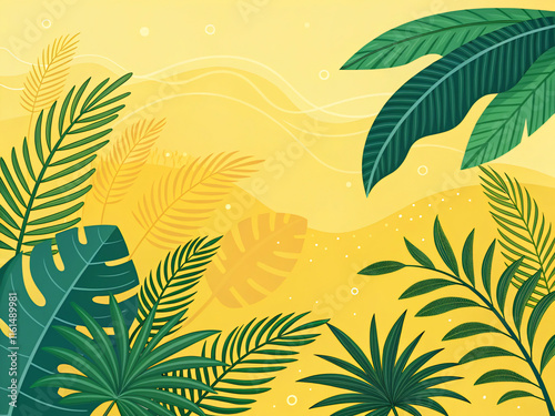 Wallpaper Mural seamless pattern with leaves Torontodigital.ca