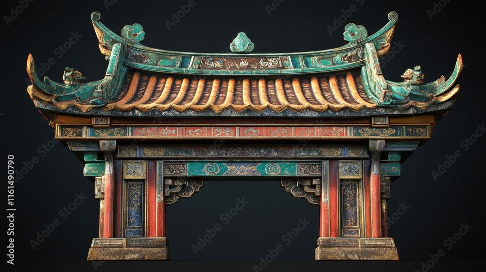 Fototapeta premium Chinese shrine roof