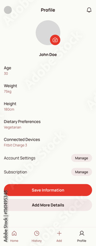 Calorie Goal Counter, Meal Planner, Healthy Eating, Diet Nutrition & Food Recipe App Ui Kit Template