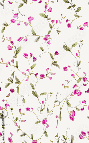 Wallpaper Mural New Perfect Flower Pattern, Digital Flowers, Flower Print Torontodigital.ca