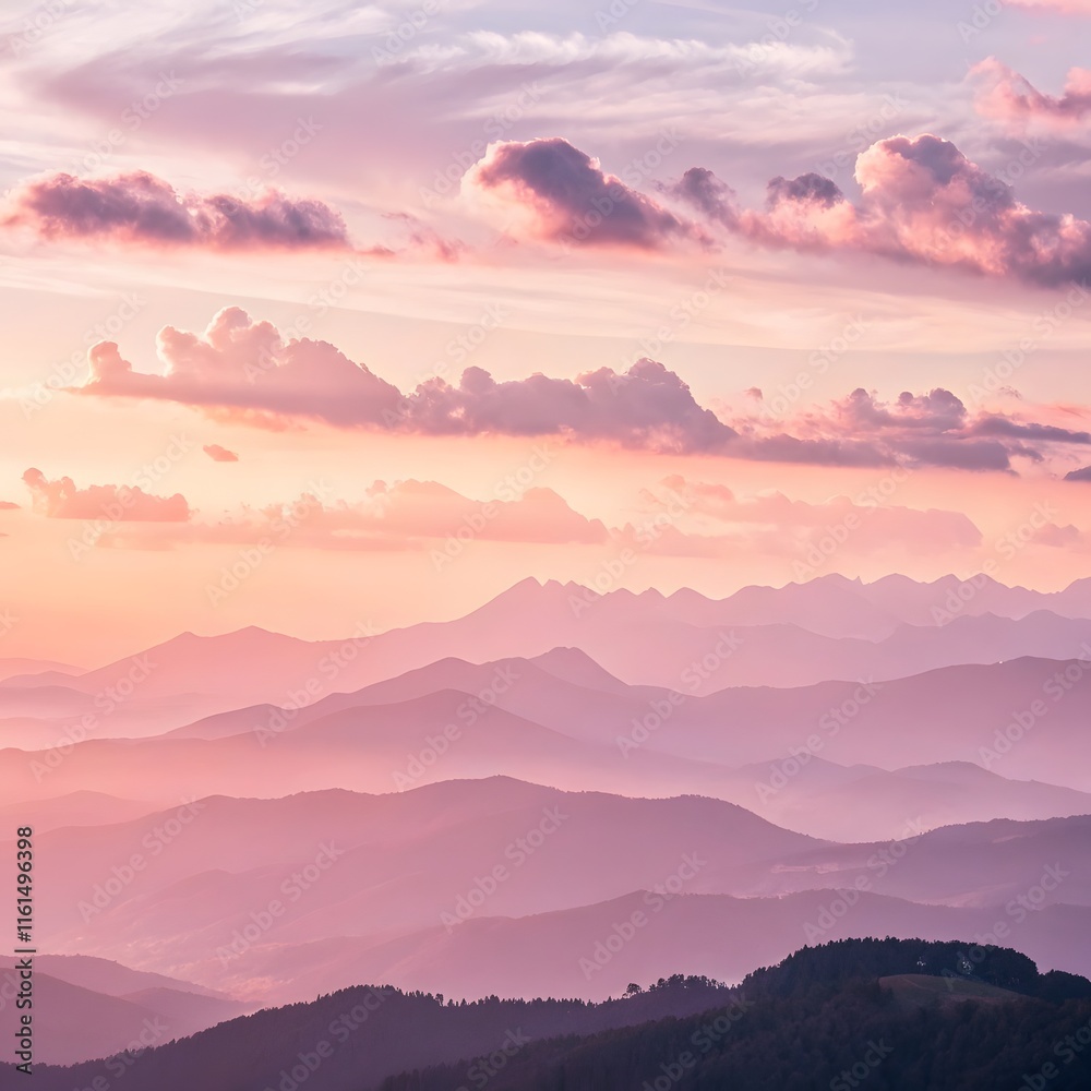 Fototapeta premium sunset in the mountains
