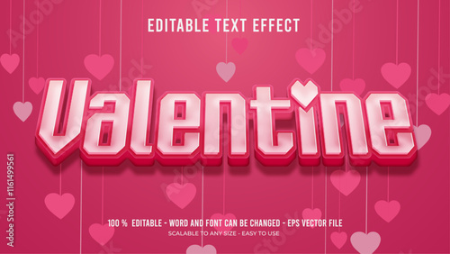valentine editable text effect