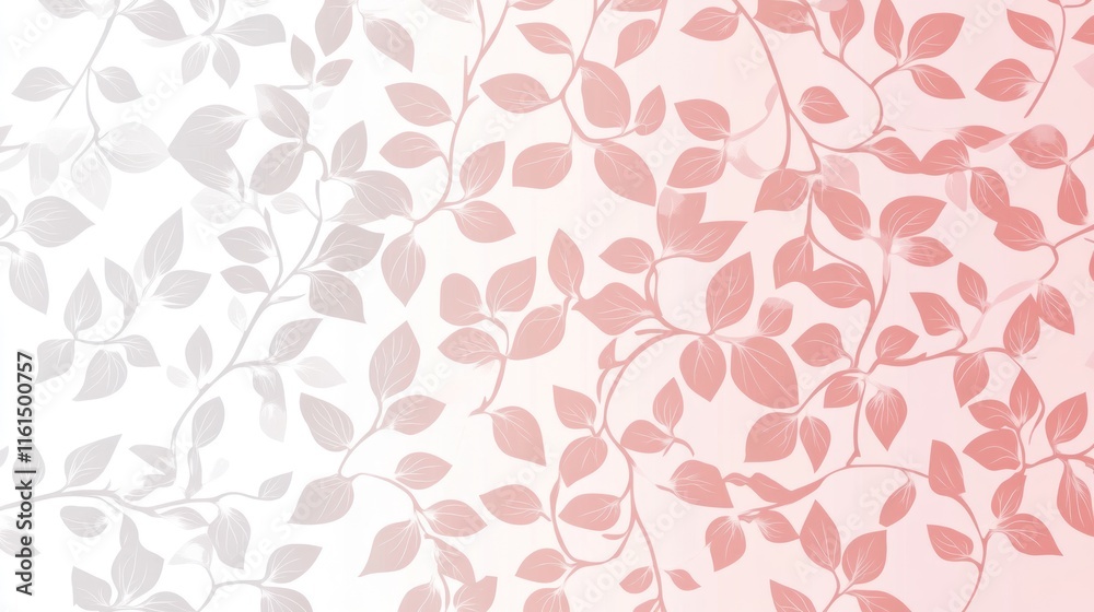 Pink and white gradient leaf pattern background. Pink and white gradient leaf pattern background.