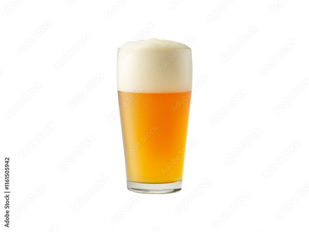 Glass of beer with foam isolated on transparent background. Glass of beer with foam isolated on transparent background.