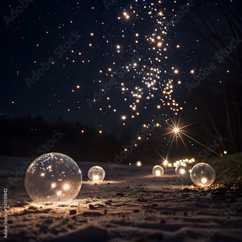 christmas ball and stars