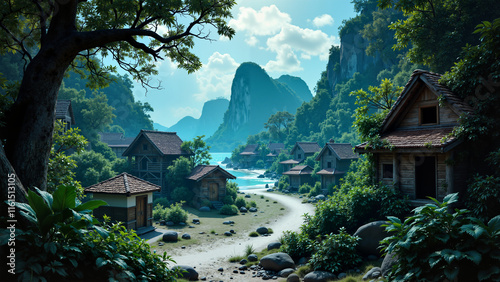 Obraz na płótnie Tropical paradise island. w salonie