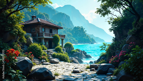 Obraz na płótnie Tropical paradise island. w salonie