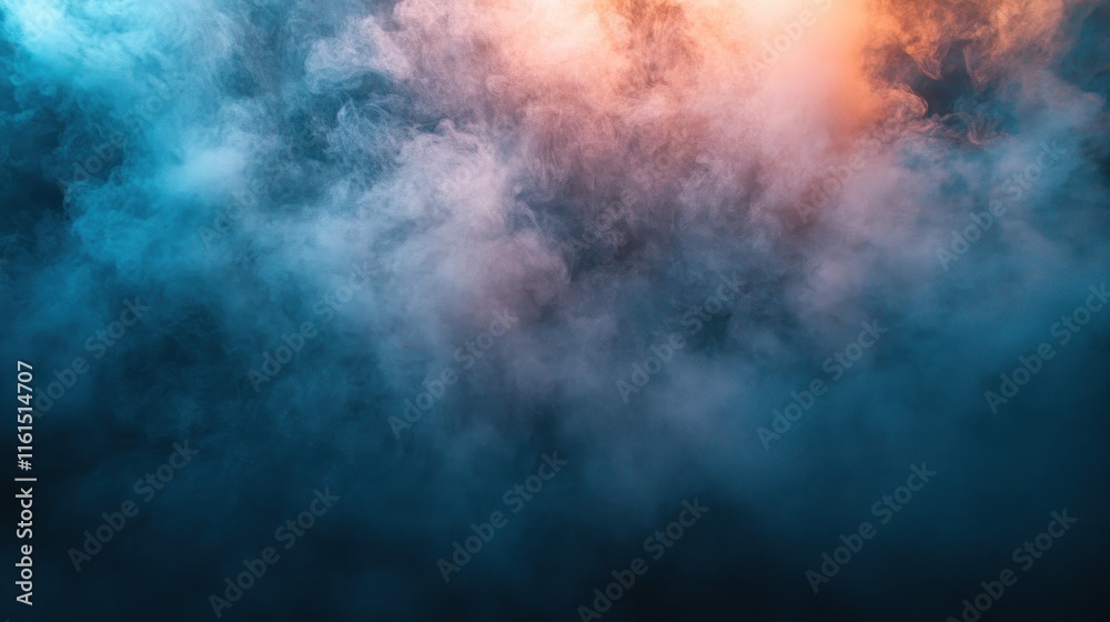 Abstract blue and orange smoke texture. Abstract blue and orange smoke texture.