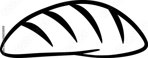 loaf figure defined by curved lines