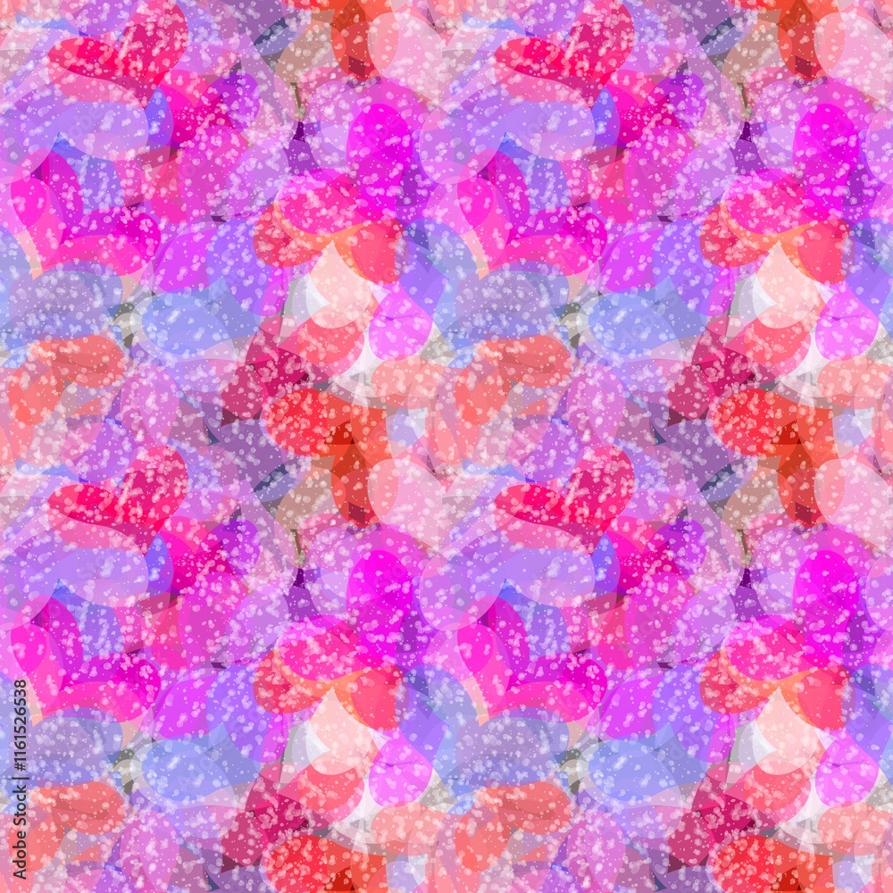 Fototapeta premium Valentine hearts seamless 14 February love pattern for wrapping paper