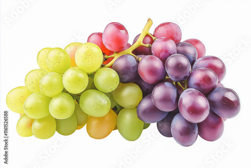 A cluster of grapes on a transparent background. photo