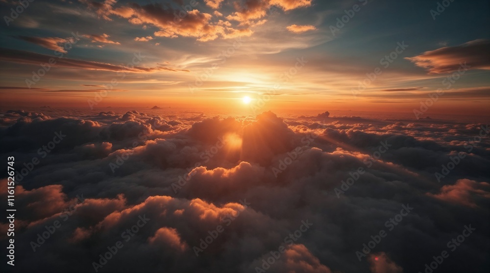 Soft toned sunrise / sunset with clouds Soft toned sunrise / sunset with clouds