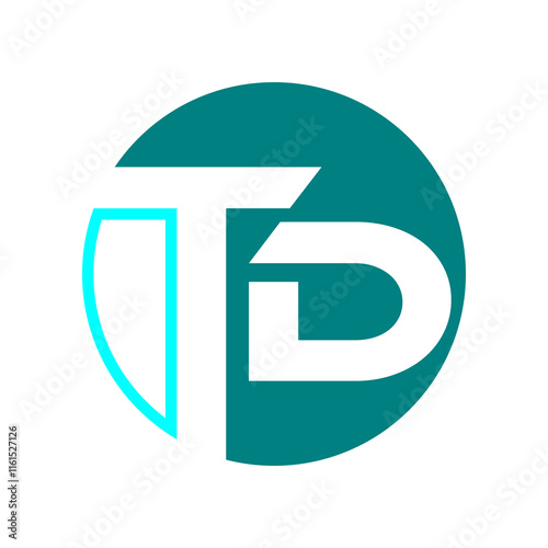 T and D logotype design PNG