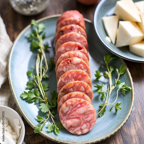 Mortadella mit frischen Feigen photo