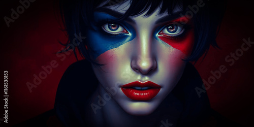 Women With Colorful Painted Side Eyes