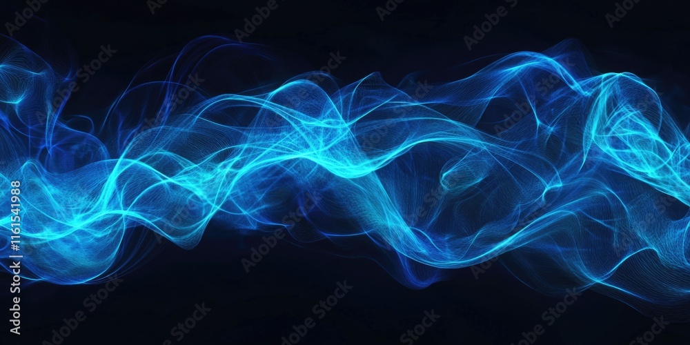 Obraz premium Abstract Blue Stream with Particles