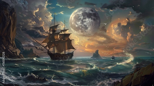 Peakpx Moon Fantasy art magical sea wallpaper photo